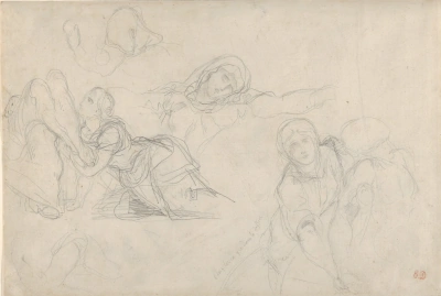 Virgen María y Mujeres (Boceto de "Lamentación")