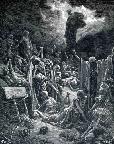 Visión del Valle de los huesos secos.