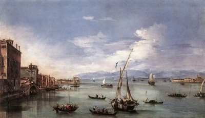Vista de la laguna desde el fundamento de Nuevas