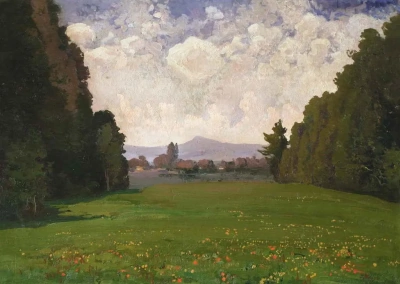 Vista de montañas lejanas