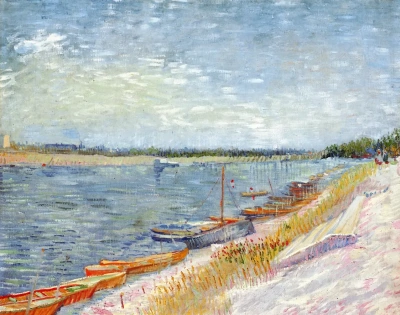 Vista del río con botes a remo.