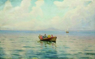 Vistas al mar con un barco