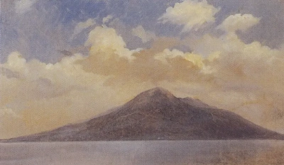Vistas al monte vesubio en vico