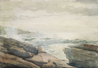 Waves on a Rocky Coast.